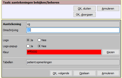 aantekeningen invullen om logo zichtbaar te maken